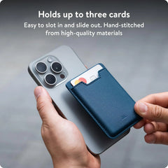 Mous MagSafe Compatible Wallet Card Holder –Magnetic Wallet for iPhone 17/16/15/14/13/12, Navy Blue