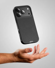 Mous for iPhone 17 Pro Limitless Black Leather Case, Compatible with MagSafe, Full Camera Protection, Shockproof, Black