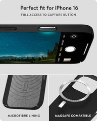Mous for iPhone 16 Pro Case Slim MagSafe Compatible - Super Thin - Black
