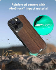 Mous for iPhone 16 Pro Max Case MagSafe Compatible - Limitless Walnut - Shockproof