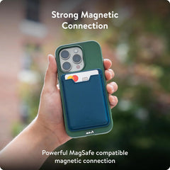 Mous MagSafe Compatible Wallet Card Holder –Magnetic Wallet for iPhone 17/16/15/14/13/12, Navy Blue