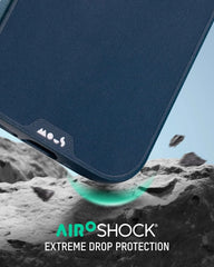 Mous for iPhone 17 Case and Ceramic Screen Protector, Marine Blue