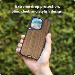 Mous Case for iPhone 15 Pro Max MagSafe Compatible - Limitless 5.0 - Walnut - Protective iPhone 15 Pro Max Case - Shockproof Phone Cover
