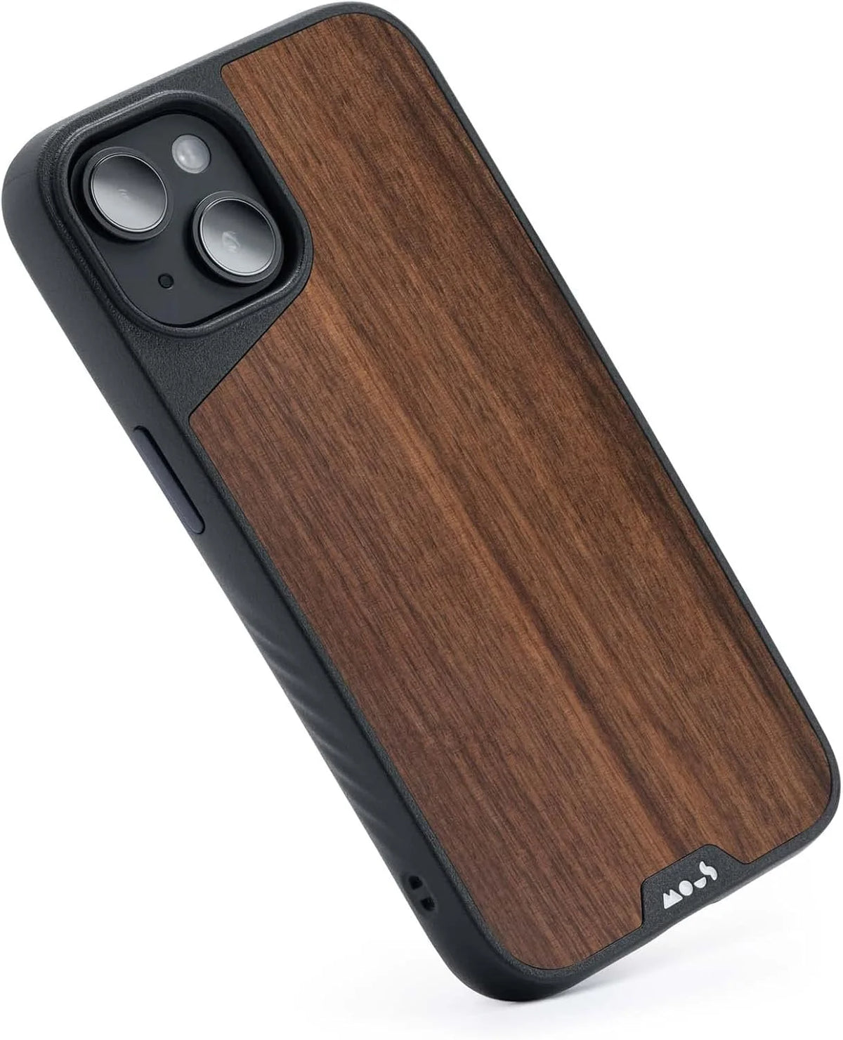 Mous - Protective Case for iPhone 14 - Walnut - Limitless 5.0 - Fully MagSafe Compatible - Wood iPhone 14 Case Shockproof