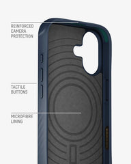 Mous for iPhone 17 Case and Privacy Screen Protector, Marine Blue