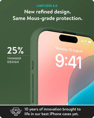 Mous for iPhone 16 Pro Case MagSafe Compatible with Camera Control, Limitless Green