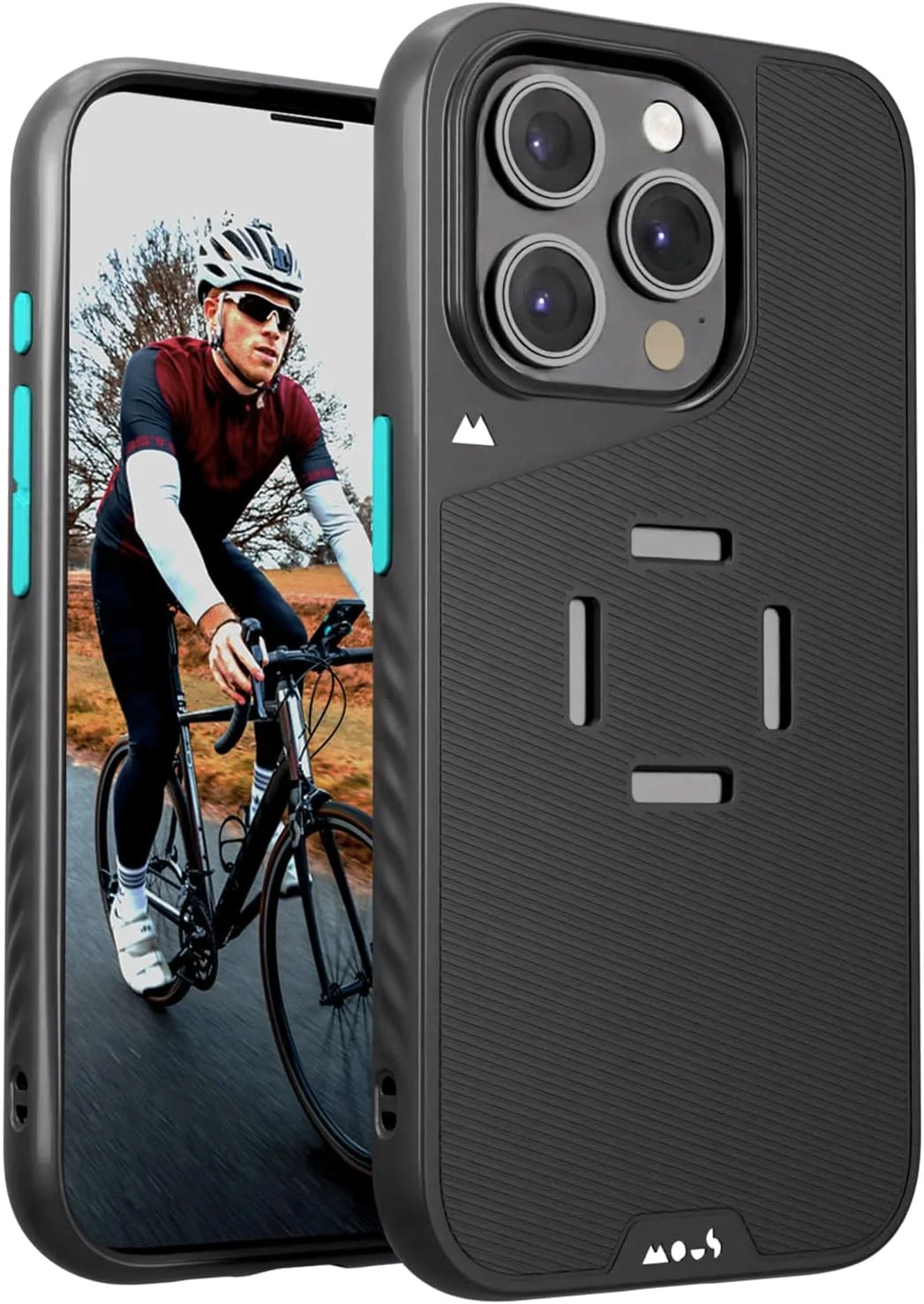 Mous - IntraLock Phone Case for iPhone 14 Pro Max Case - MagSafe Compatible with IntraLock Technology for Mechanical Mounting Black
