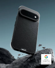 Mous Case for Google Pixel 11 Pro XL, MagSafe & Pixelsnap Compatible, Limitless Black Leather Cover