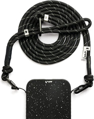 Mous – Phone Lanyard Crossbody with Adjustable Anti Theft Wrist Strap – Black/Purple/Sage Green