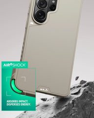 Mous for Samsung Galaxy S25 Case MagSafe Compatible - Limitless 6.0 - Sand - Protective Shockproof Phone Cover