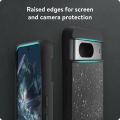 Mous for Google Pixel 8 Case MagSafe Compatible - Limitless 5.0 - Speckled Black Fabric - Protective Pixel 8 Case - Shockproof Phone Cover