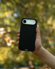 Mous for iPhone Air Limitless Black Leather Case, Compatible with MagSafe, Full Camera Protection, Shockproof, Black