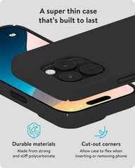 Mous for iPhone 16 Pro Case Slim MagSafe Compatible - Super Thin - Black