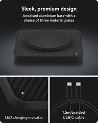 Mous- MagSafe Wireless Charger Pad, Compatible with iPhone 17/16/15/14, Pixel 10 and Airpods - Aramid Fibre
