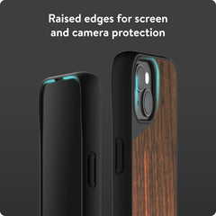 Mous - Protective Case for iPhone 13 - Limitless 4.0 - Walnut - Fully Compatible with Apple's MagSafe
